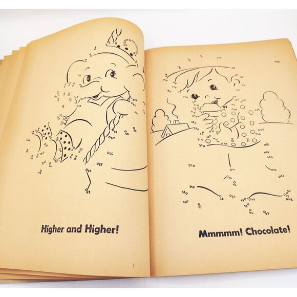 Vintage Dotty Coloring Book 1950 Whitman Follow The Dots Color Activity Retro - Picture 12 of 15